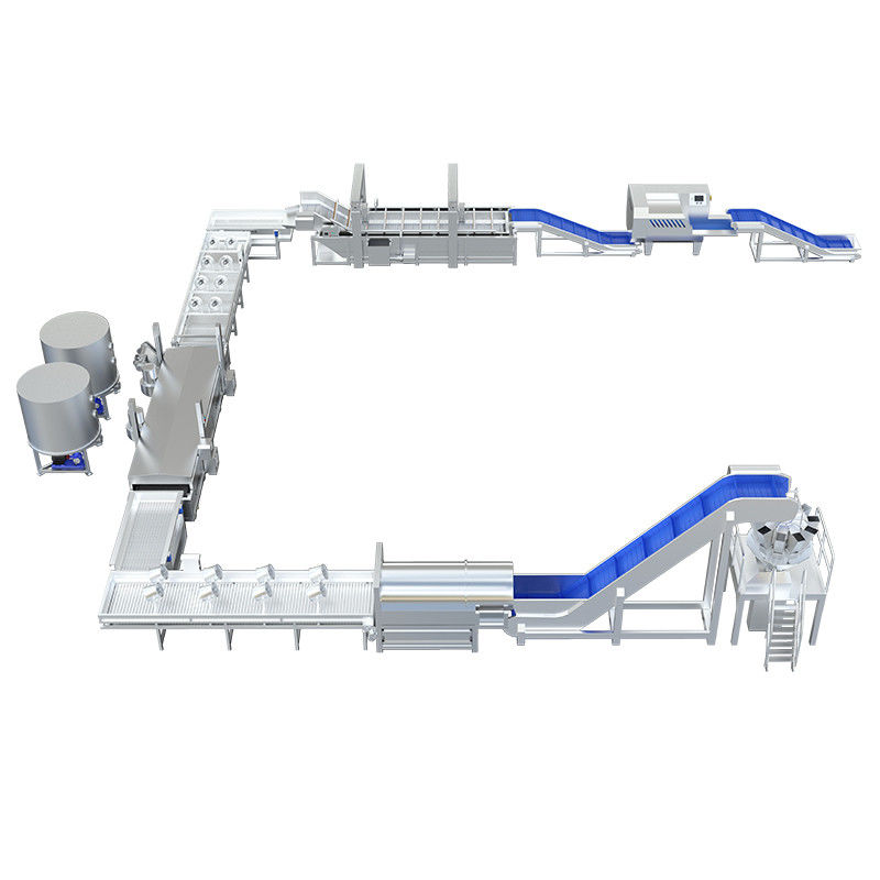 Linea di produzione di patatine a base di patate completamente automatica su misura Lavatrice/Fritura/Imballaggio Macchine per fare patatine fritte